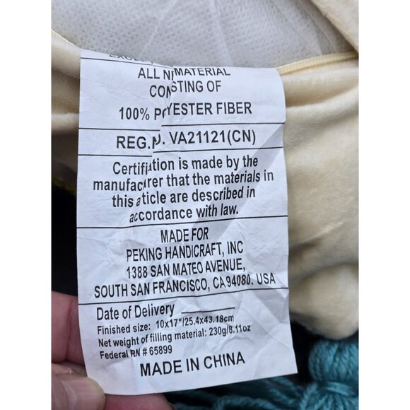 Colorful Boho  Checker Board Throw Pillow With Tassels 10" X 17" - Picture 6 of 6